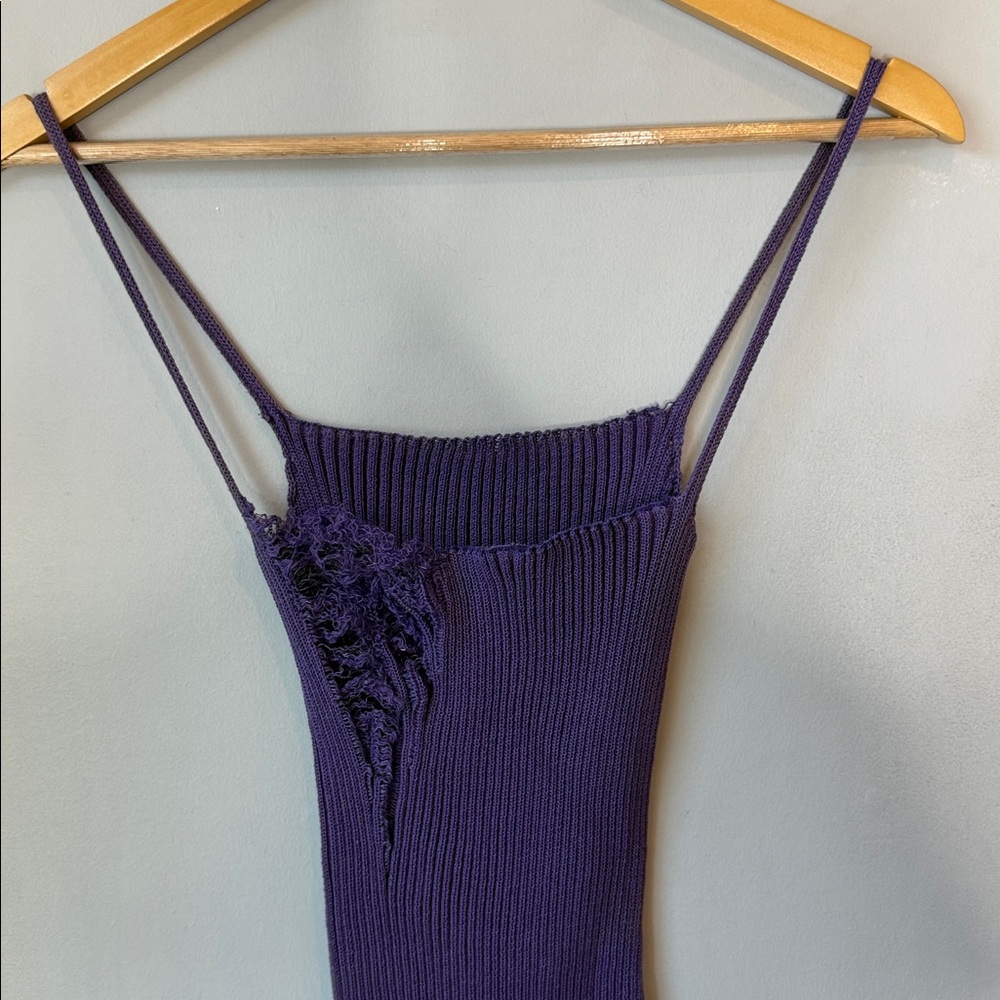 A. Roege Hove Purple Square Neck Mini Dress - image 6